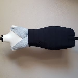 Focus Metallic Silver Bodycon Mini Women's Dress Size 4 petite